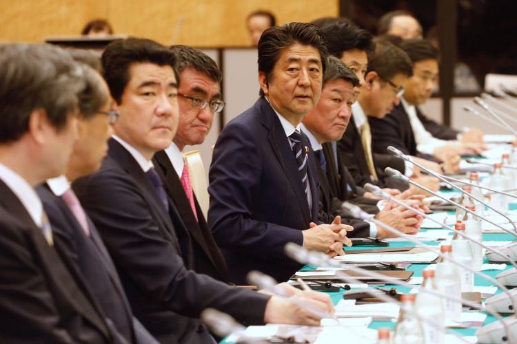 Former Japanese PM Shinzo Abe in 2018 